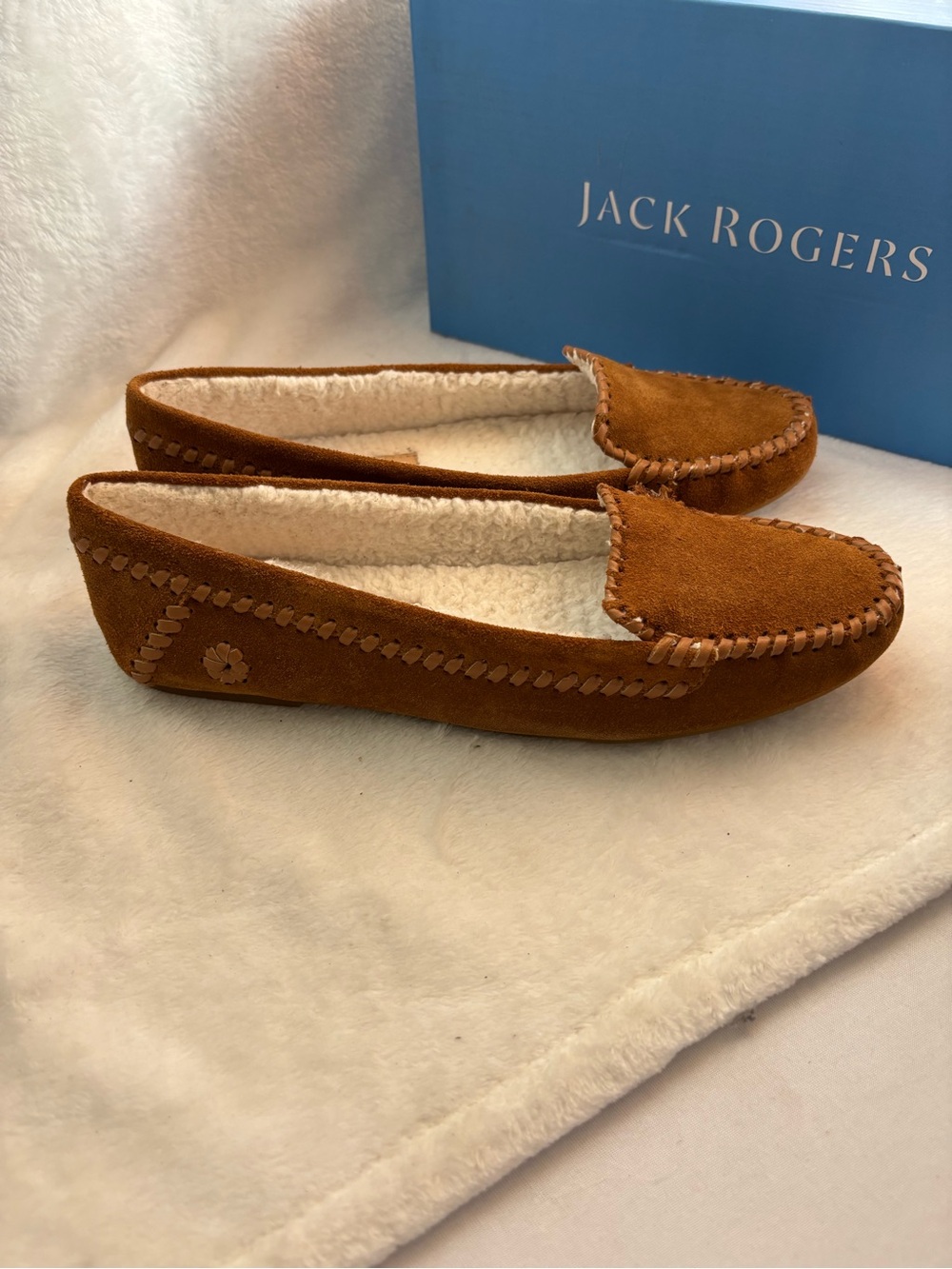 Jack Rogers Millie Suede Moccasins Size 9B